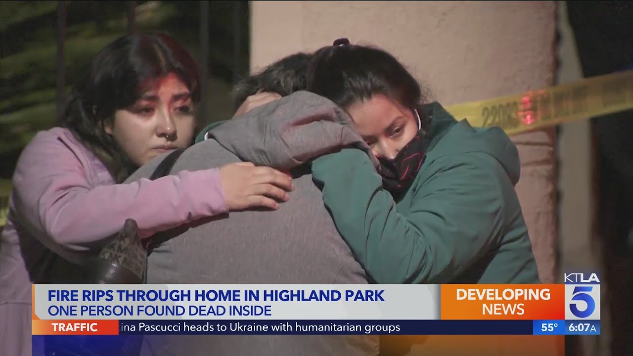 Person found dead after fire rips through Highland Park home - YouTube