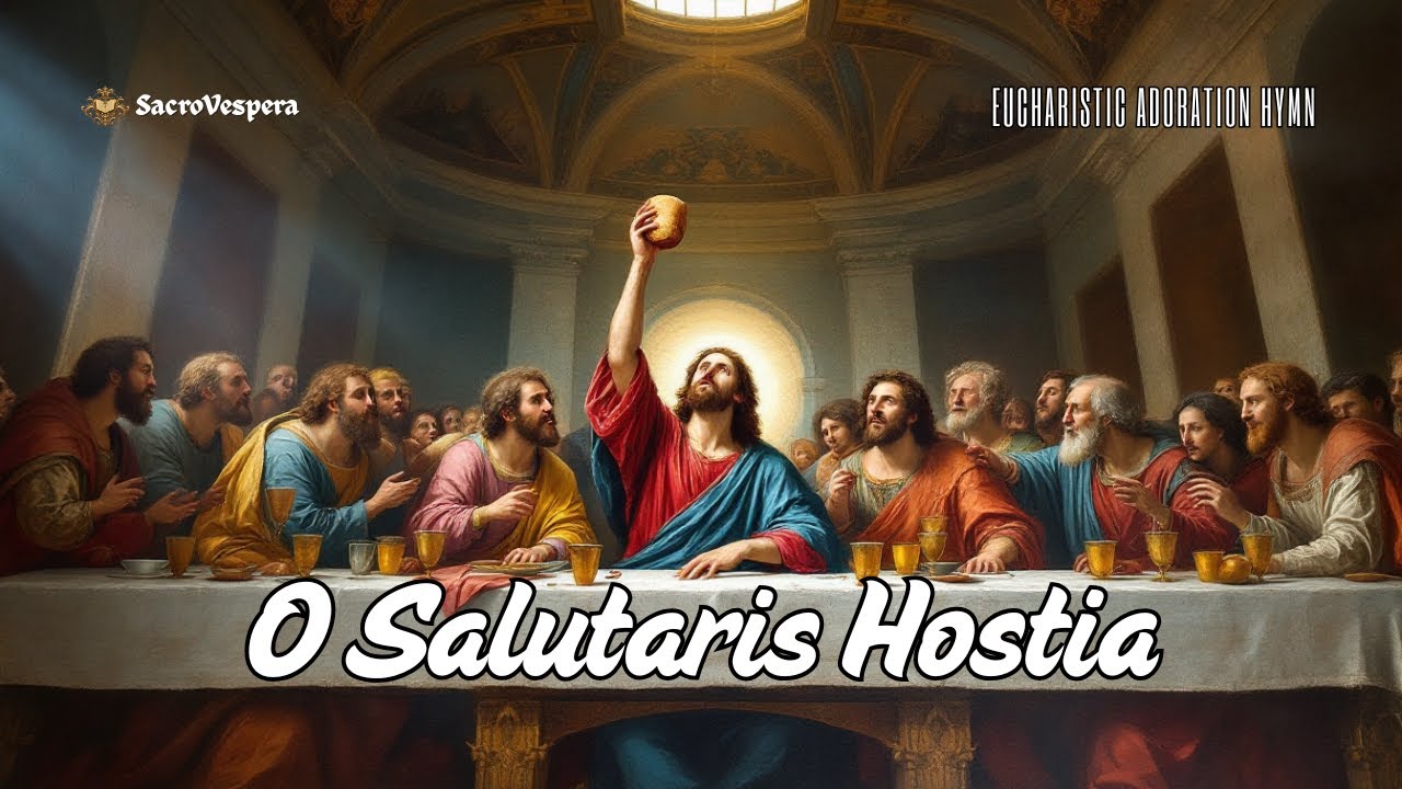 O Salutaris Hostia | Sacred Latin Chant for Adoration | St. Thomas Aquinas Latin Hymn with Lyrics