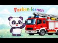 Welche Farbe ist das Feuerwehrauto? Farben lernen für Kinder 