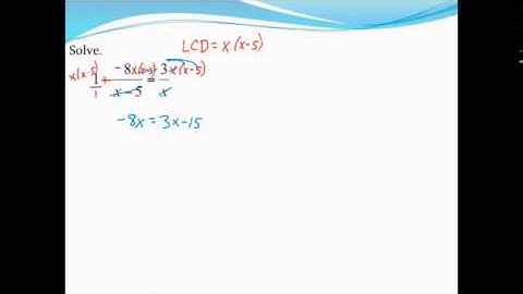 Solving rational equations using an LCD (2)