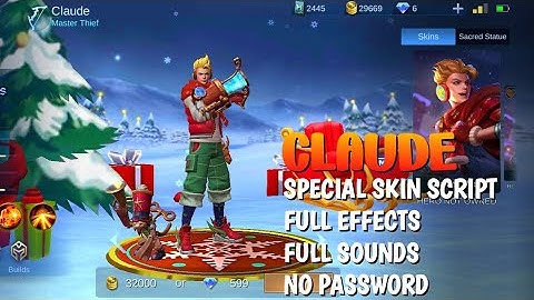 Claude Special Skin Script (Christmas Carnival) Full Effects & Sound - No Password