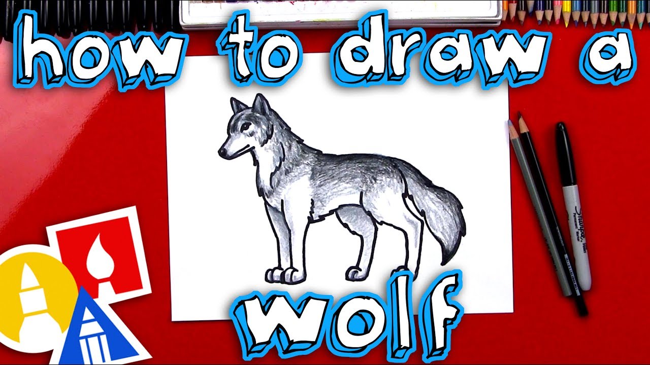 How to draw a wolf + Free Drawing Printable - Fun with Mama