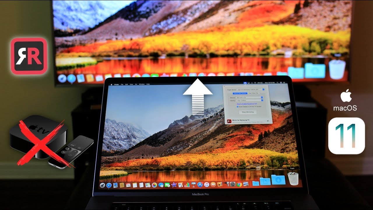 how to turn on screen mirroring from macbook to tv