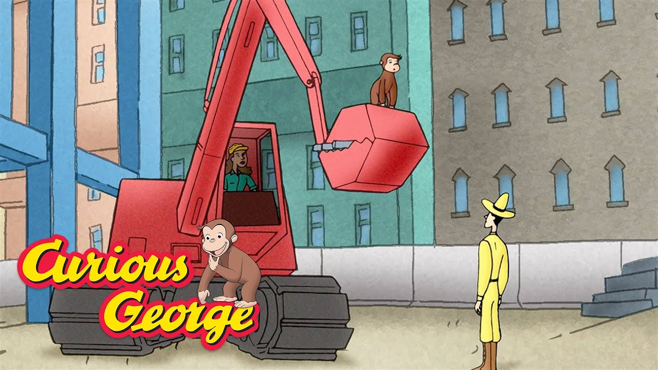 The Big Red Bulldozer  Curious George  Kids Cartoon  Kids Movies