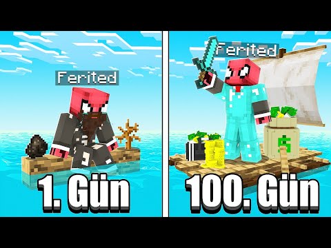 100 GÜN DENİZDE HAYATTA KALMAK 🌊 - Minecraft
