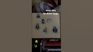 Super easy way to draw bugs :) #shorts #art #sketchbook
