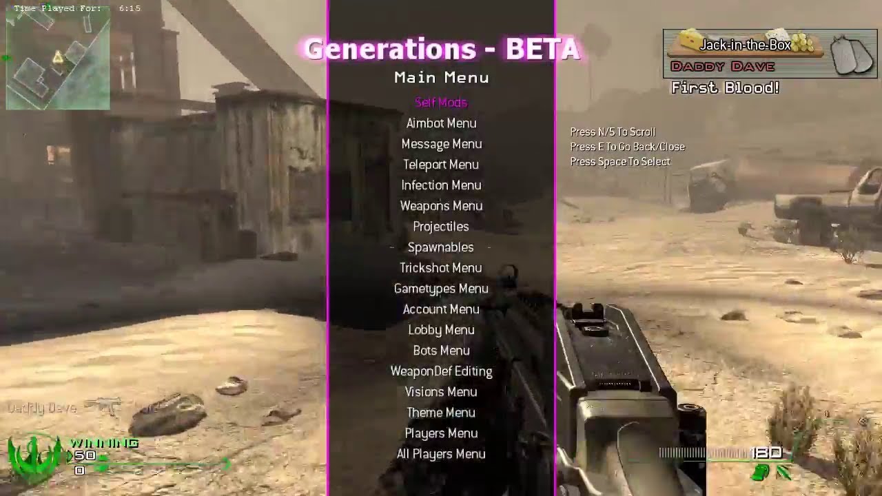 Call of Duty: Modern Warfare 2 Steam PC Mod Menu Generations by  AssumingAgate +Download - 