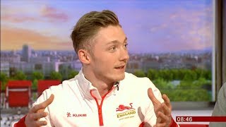 NILE WILSON Gold Medal Winning Gymnast Commonwealth Games interview [ with subtitles ]