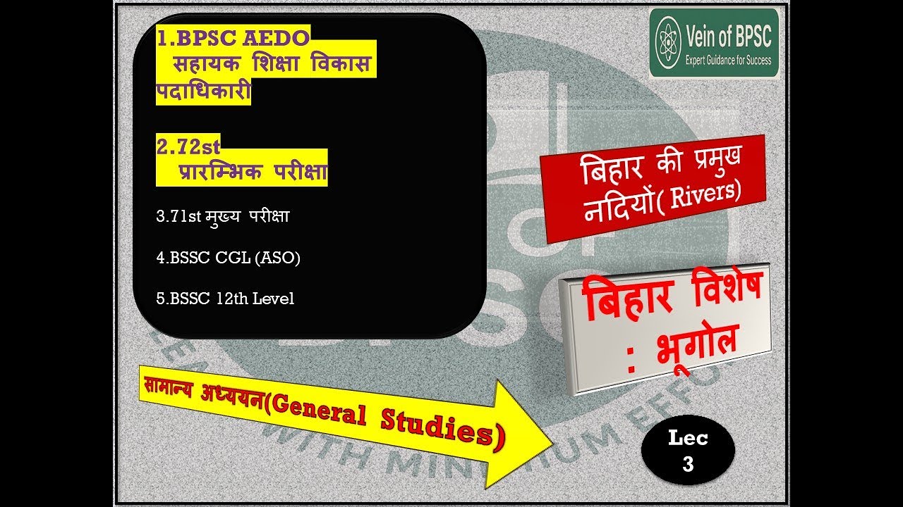 Rivers of Bihar | Ganga River Origin Explained | Bihar Special for BPSC AEDO, 72nd Pre & BSSC Exams