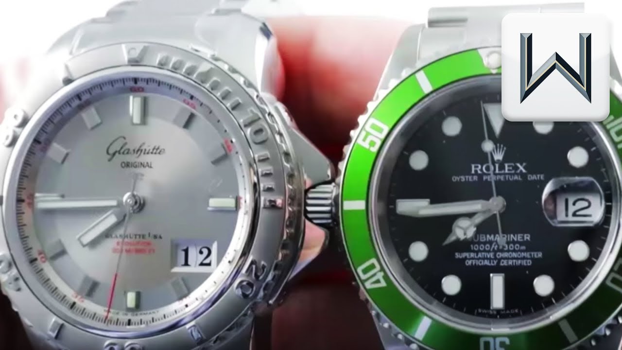 Rolex Submariner Kermit vs Glashutte Original Sport Evolution 16610LV ...