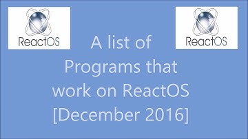 A list of programs that work on ReactOS [December 2016]