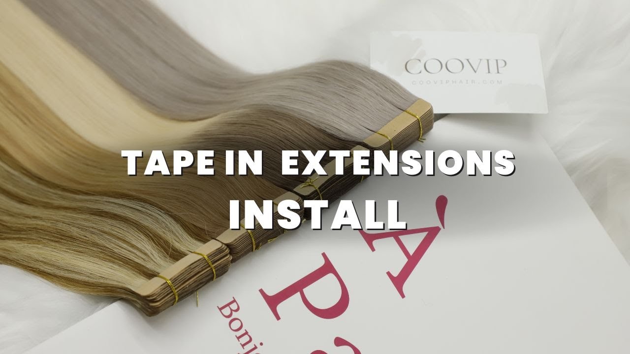 Tape in #Piano 8/613 18” 10A Straight Tape-In Human Hair Extension Color #8/613  main image 2