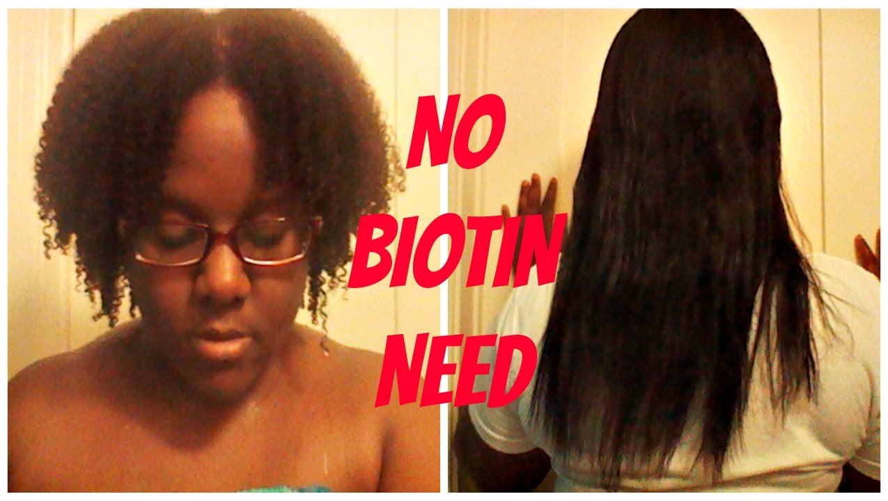 How To Grow LONG Natural Hair Without Biotin YouTube