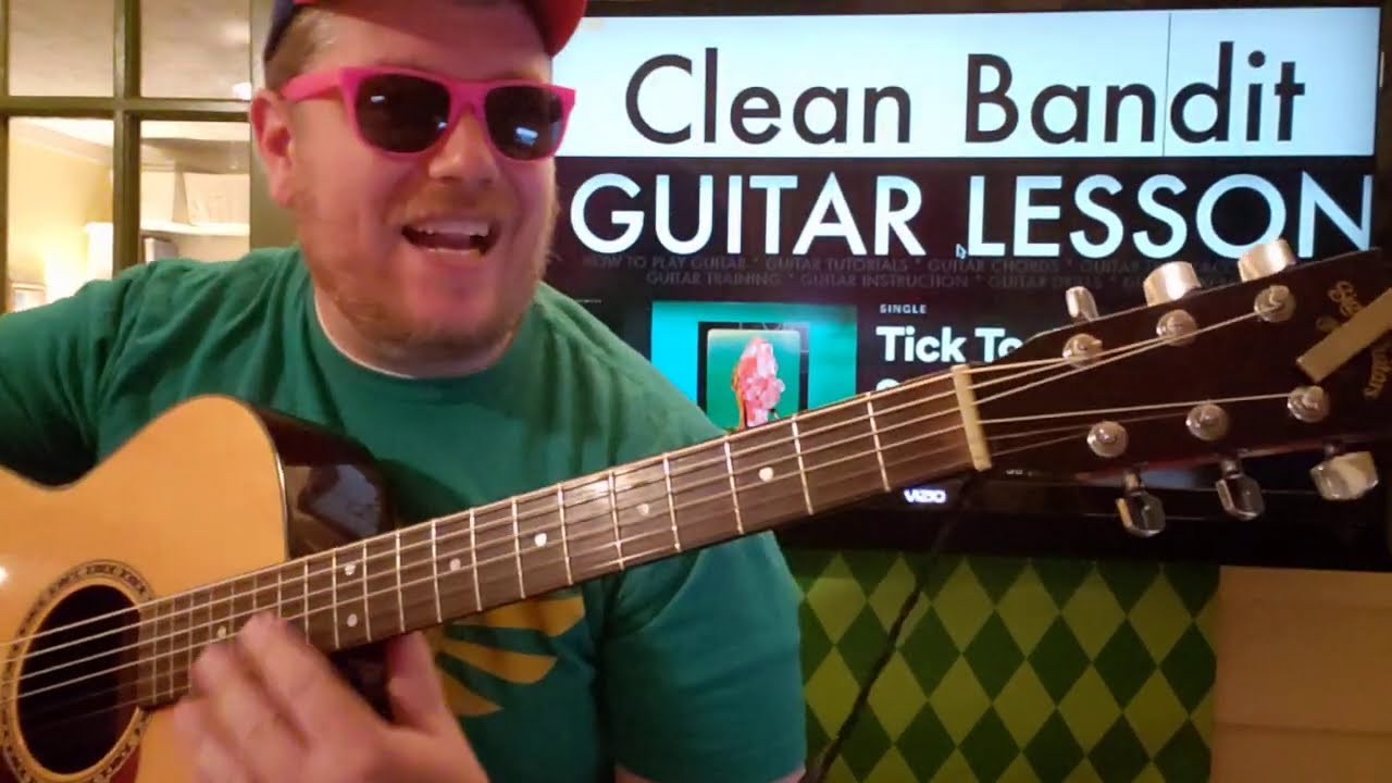 How To Play Tick Tock Clean Bandit, Mabel, 24kGoldn // easy guitar ...