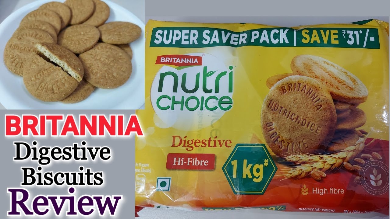 Britannia NutriChoice Digestive High Fibre Biscuits Review In Hindi 