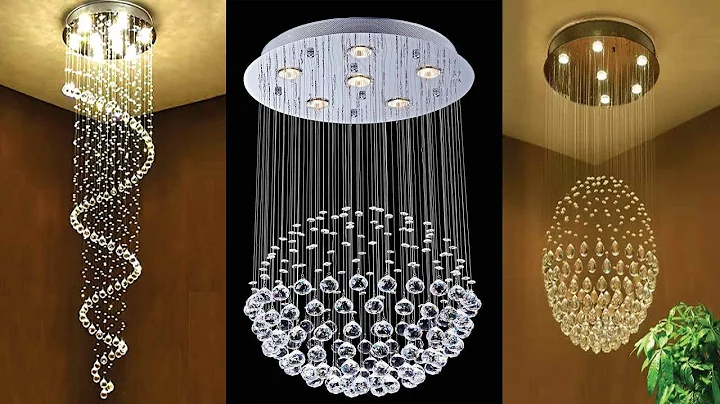 Saint Mossi Chandelier Modern K9 Crystal Raindrop Chandelier Lighting Flush mount LED Ceiling Light