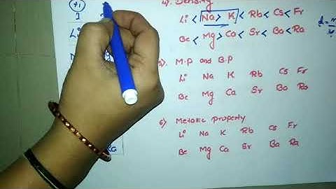 S block elements-periodic trends explaination-density,m.p and b.p and metallic property..in easy way