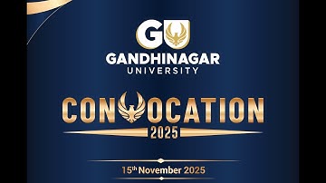 🔴LIVE || Gandhinagar University • Convocation Ceremony 2025