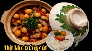 cách nấu THỊT KHO TRỨNG CÚT thơm ngon - nhìn là mê ăn là ghiền || Cake food