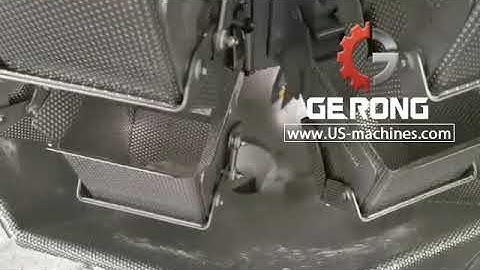 Industrial fiber material combination weighing system vertical bag packaging machine running video