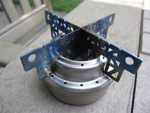 Evernew Titanium Alcohol Stove u0026 Evernew Titanium Cross Stand Boil Test #1  - YouTube