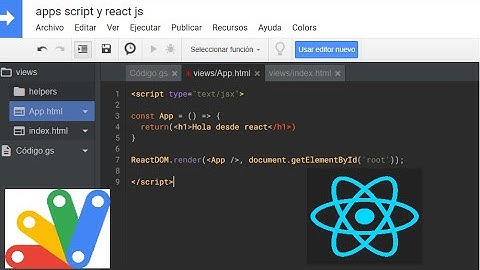 1. Curso Apps Script con React js: Configuración del entorno y creación del primer componente.