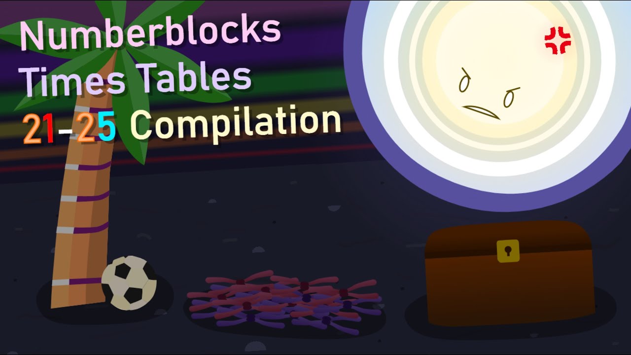 Numberblocks - Times Tables 21-25 Compilation
