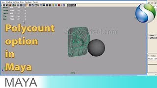 How to use Polycount option in Autodesk Maya