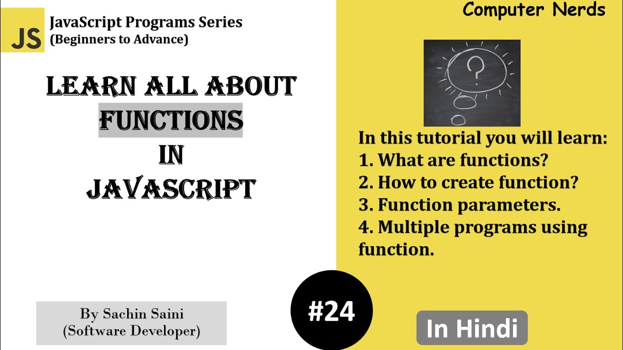 24. Learn about functions in JavaScript | JavaScript Tutorial for ...