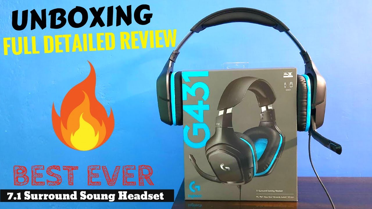 Unboxing & Review of Logitech G431| Best gaming headset | Full and complete  setup - YouTube