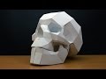 Papercraft skull timelapse