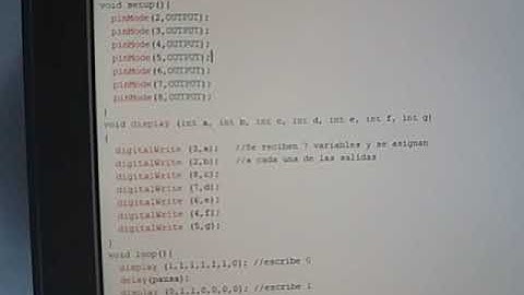 Display secuencia números