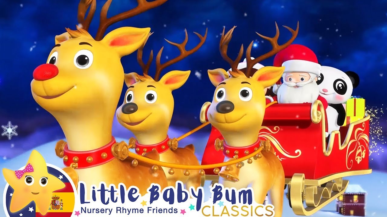 Canciones Infantiles de Navidad | Las Ruedas del Trineo | Dibujos Animados  | Little Baby Bum Español - YouTube
