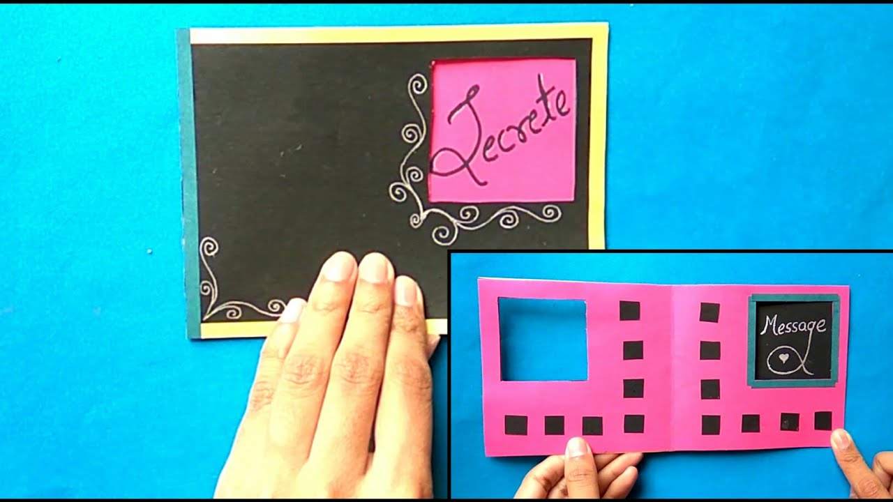 Making Message Card Secret Message Card | Card Making #9 - YouTube
