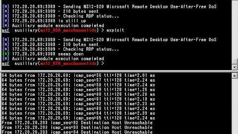Remote Desktop Protocol(RDP)(MS12-020/CVE-2012-0002)