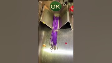 2 terminals crimped on 2 wires by HH-682A Fully-automatic Double Ends Terminal Crimping Machine