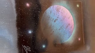 Transparent! Planet painting with spray paint