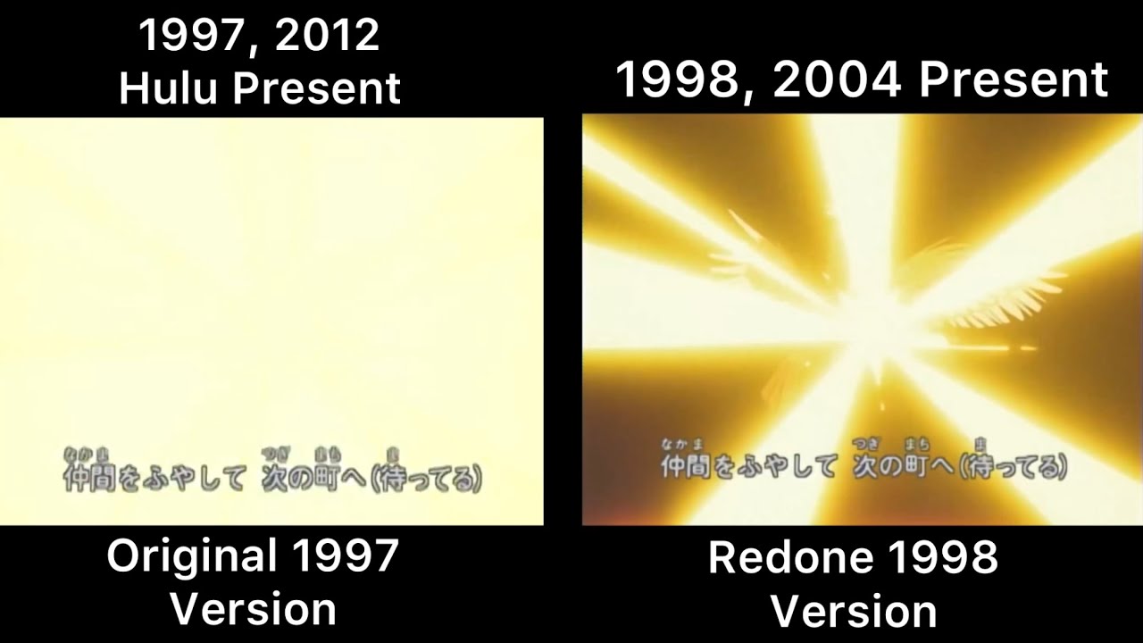 Pocket Monsters Opening 1 Mezase Pokmon Master 1997 and 1998 Versions Comparison