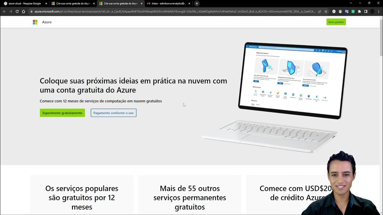 Criando conta grátis na Microsoft Azure- Python - SQL - Spark ...