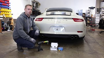 2014 Porsche 911- Installation of the NavTv back up camera interface with dynamic lines