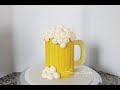 Easy Beer Mug Cake. Cake decorating