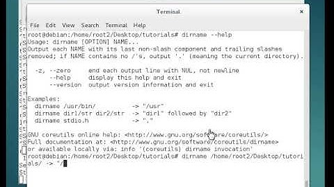 dirname - Convert Full Path to Just a Pathname [Debian Linux]
