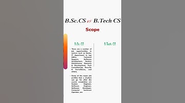 BSc CS vs B Tech CS Which Is Better | BSc CS vs B Tech CS Ka Scope Kitna Hai | Scope After BSc vs BE