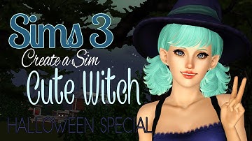 Sims 3 Create a Sim: Cute Witch - Halloween 2014