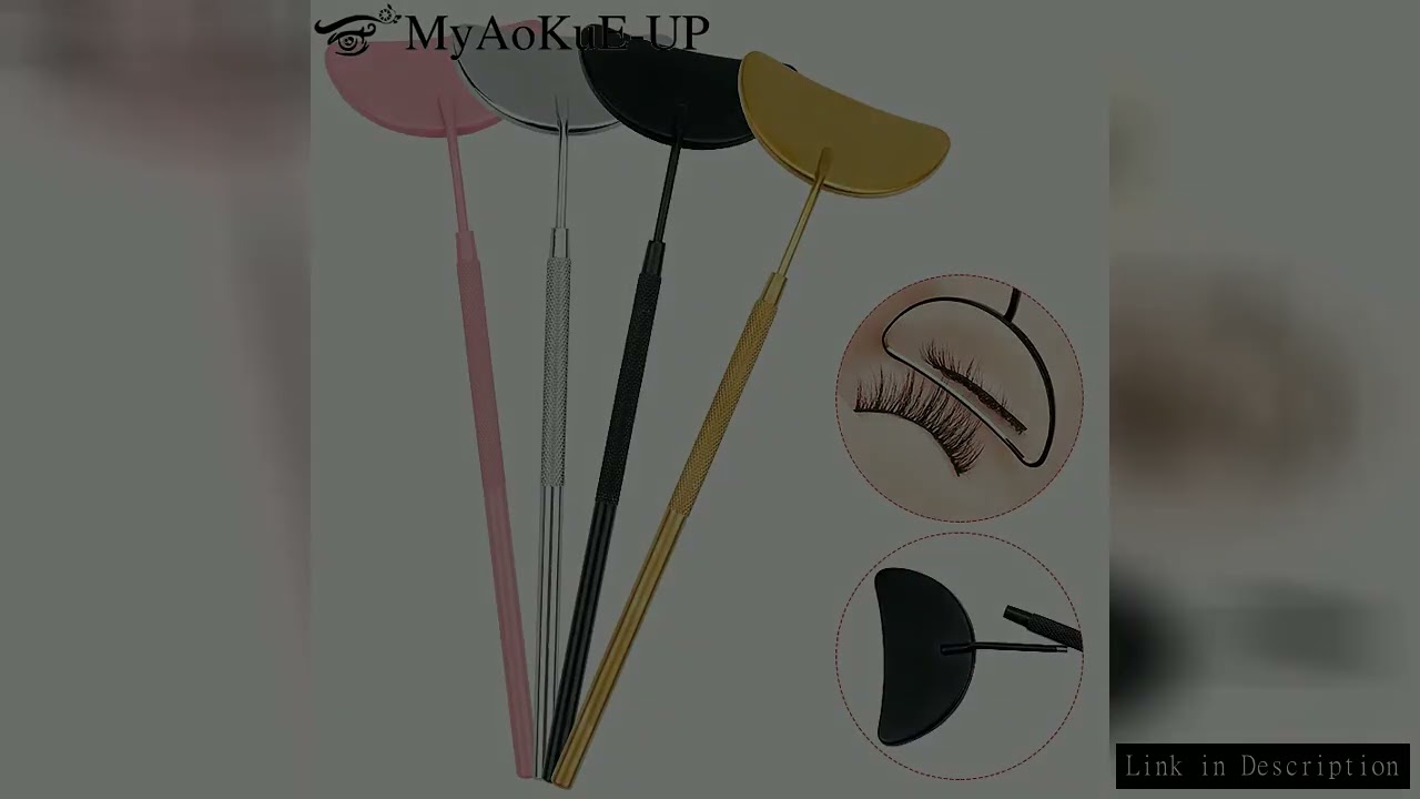 1pcs Eyelash Extension Mirror Moon Shaped Detachable Stainless Steel Lash Lifting Makeup Mirror Beau