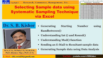 Selecting Sample data using Systematic  Sampling Technique via Excel