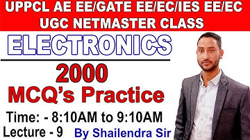 LECT-9 2000 MCQS FOR UPPCL AE EE/GATE EE/EC/IES EE/EC/UGC NET(MASTER CLASS)