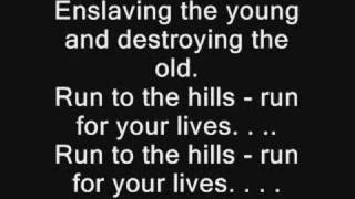 Run to the Hills With Lyrics by Iron Maiden chords