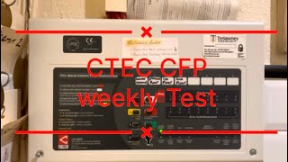 How to preform the weekly fire alarm test on a CTEC CFP conventional panel.