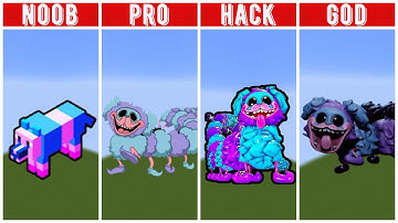 Pixel Art 🍋 (NOOB vs PRO vs HACKER vs GOD) PJ PUG-A-Pillar Poppy Playtime chapter 2 in Minecraft